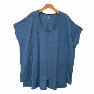 Free People Movement City Vibes Tee Tunic Dress Womens Small Blue Oversized